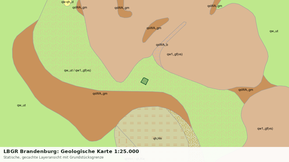 Statische Kartenansicht: LBGR Brandenburg: Geologische Karte 1:25.000