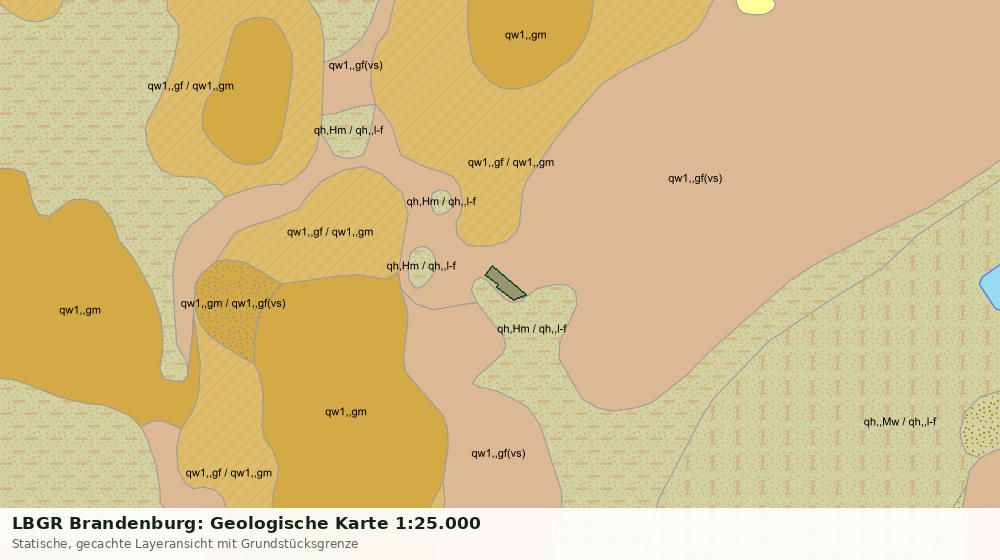Statische Kartenansicht: LBGR Brandenburg: Geologische Karte 1:25.000