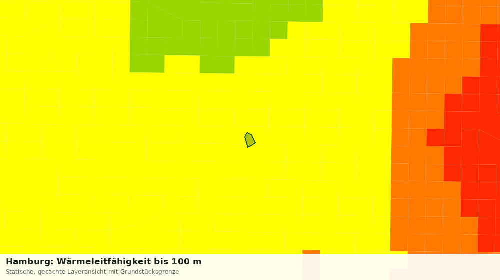 Statische Kartenansicht: Hamburg: Wärmeleitfähigkeit bis 100 m