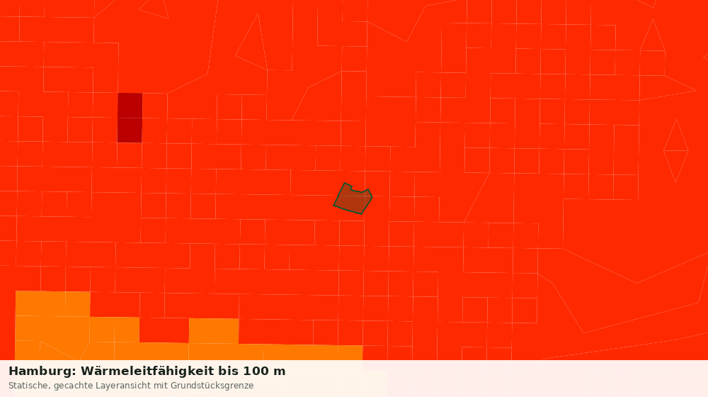 Statische Kartenansicht: Hamburg: Wärmeleitfähigkeit bis 100 m