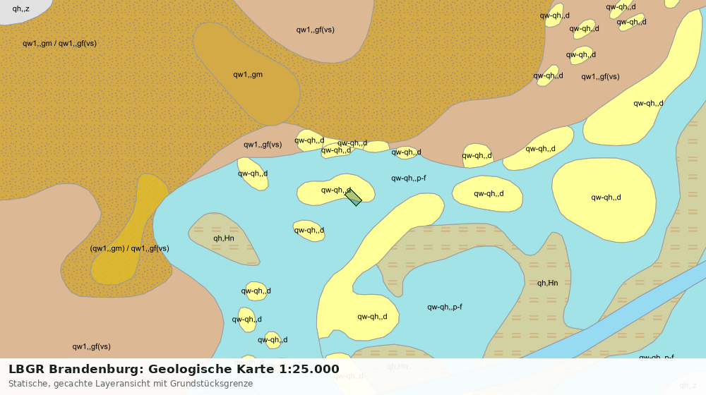 Statische Kartenansicht: LBGR Brandenburg: Geologische Karte 1:25.000