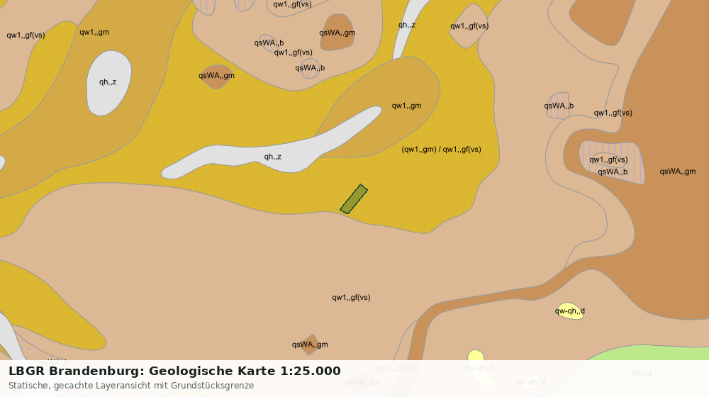 Statische Kartenansicht: LBGR Brandenburg: Geologische Karte 1:25.000