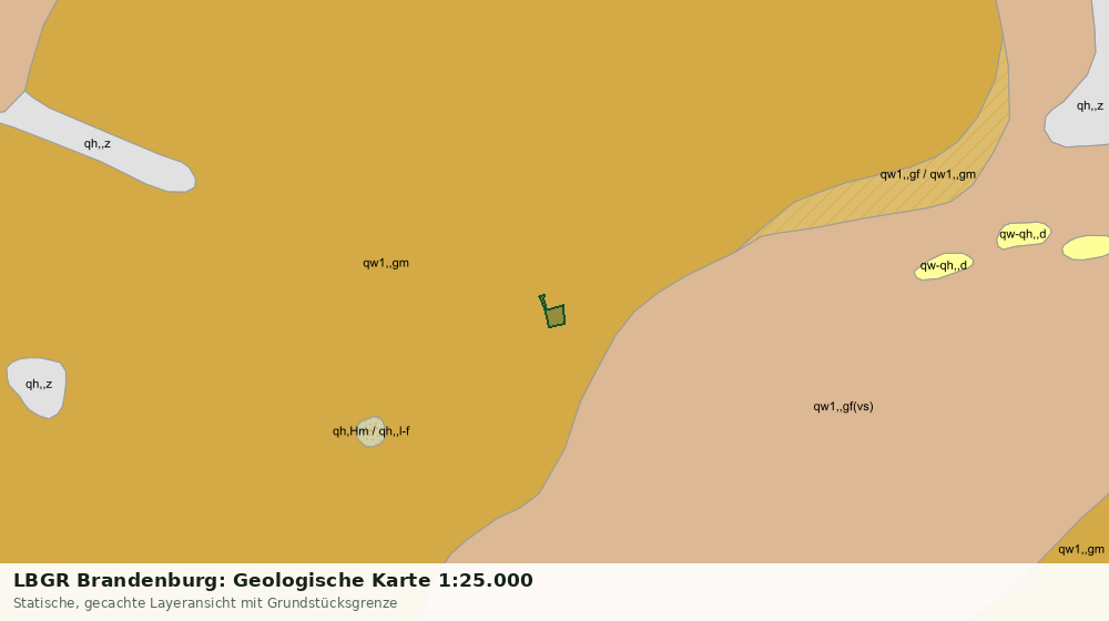 Statische Kartenansicht: LBGR Brandenburg: Geologische Karte 1:25.000