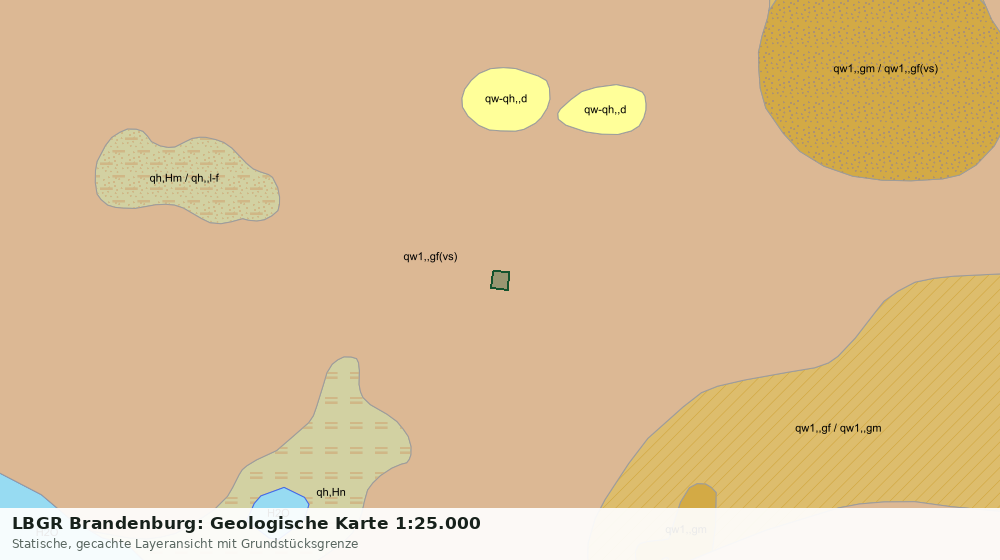Statische Kartenansicht: LBGR Brandenburg: Geologische Karte 1:25.000