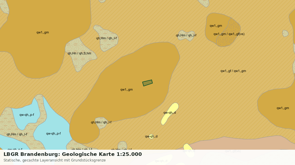 Statische Kartenansicht: LBGR Brandenburg: Geologische Karte 1:25.000