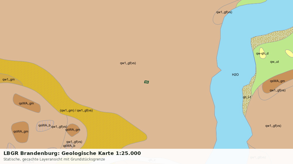 Statische Kartenansicht: LBGR Brandenburg: Geologische Karte 1:25.000