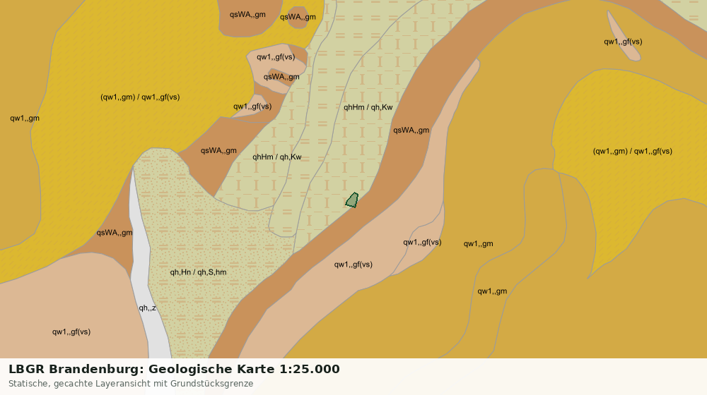Statische Kartenansicht: LBGR Brandenburg: Geologische Karte 1:25.000