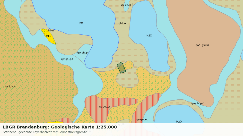 Statische Kartenansicht: LBGR Brandenburg: Geologische Karte 1:25.000