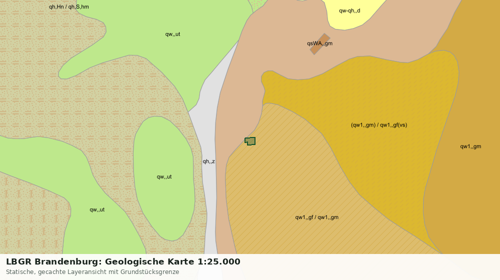 Statische Kartenansicht: LBGR Brandenburg: Geologische Karte 1:25.000