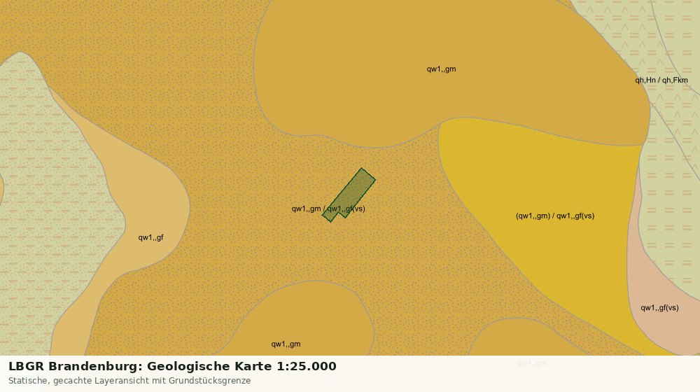 Statische Kartenansicht: LBGR Brandenburg: Geologische Karte 1:25.000