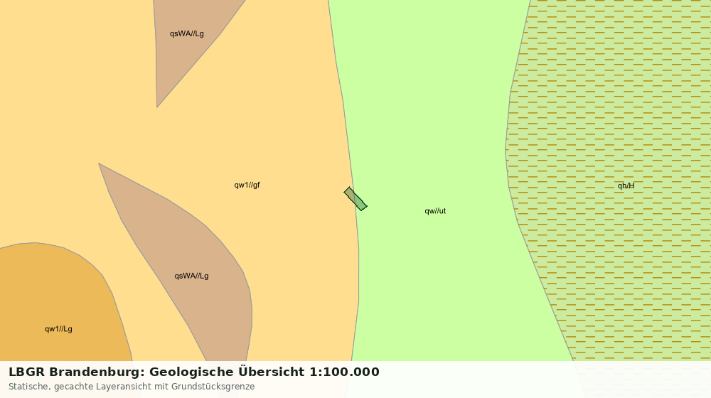 Statische Kartenansicht: LBGR Brandenburg: Geologische Übersicht 1:100.000