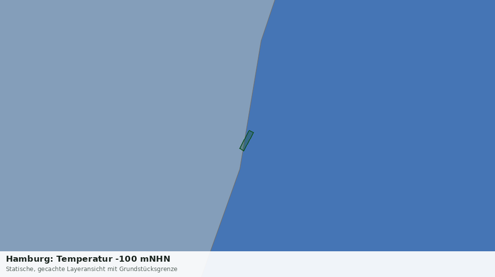 Statische Kartenansicht: Hamburg: Temperatur -100 mNHN