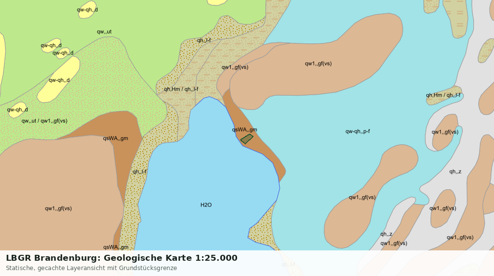 Statische Kartenansicht: LBGR Brandenburg: Geologische Karte 1:25.000