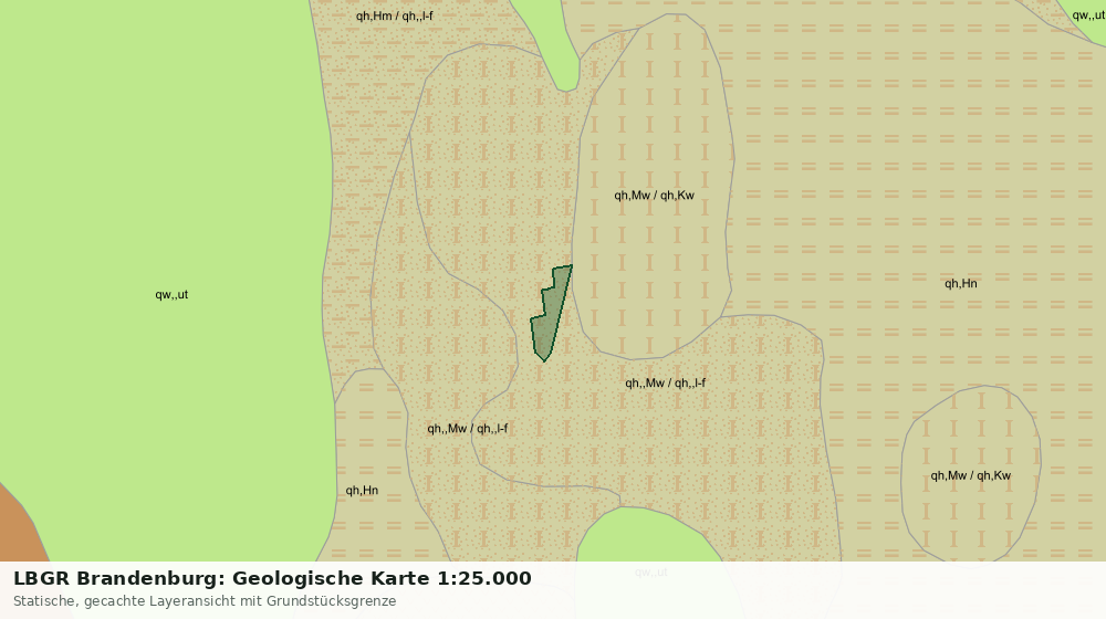 Statische Kartenansicht: LBGR Brandenburg: Geologische Karte 1:25.000