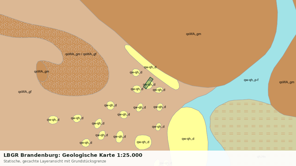 Statische Kartenansicht: LBGR Brandenburg: Geologische Karte 1:25.000