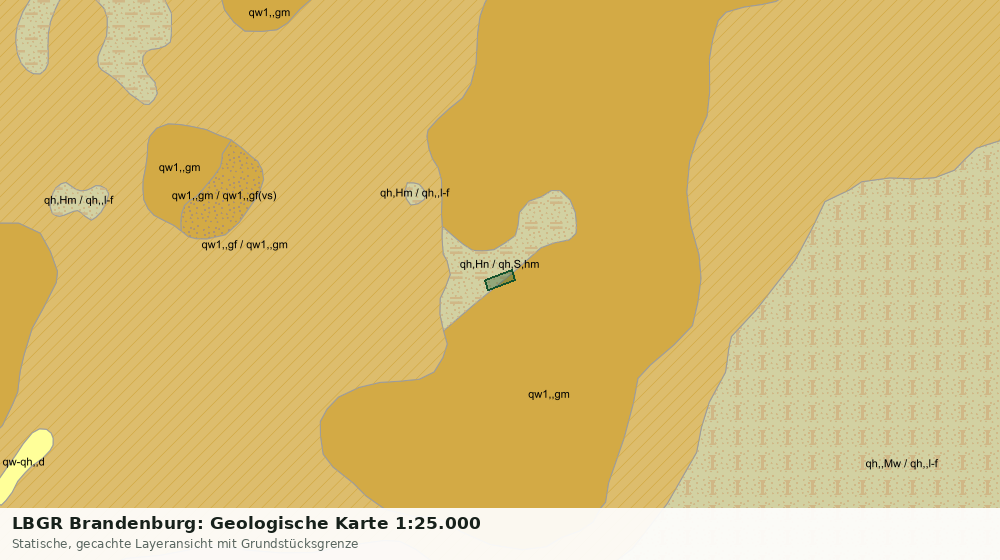 Statische Kartenansicht: LBGR Brandenburg: Geologische Karte 1:25.000