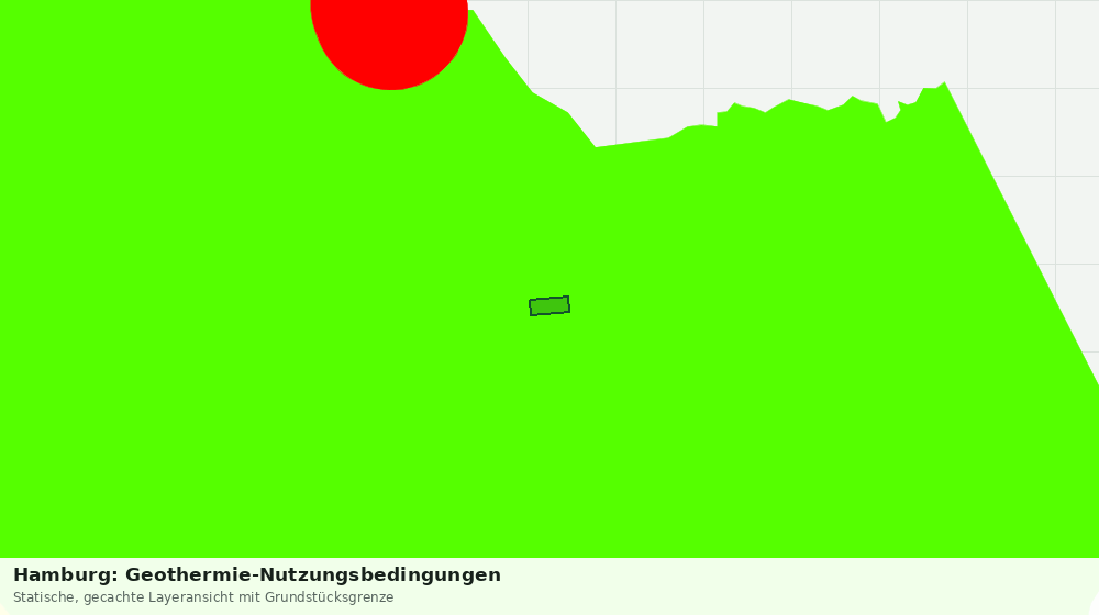 Statische Kartenansicht: Hamburg: Geothermie-Nutzungsbedingungen