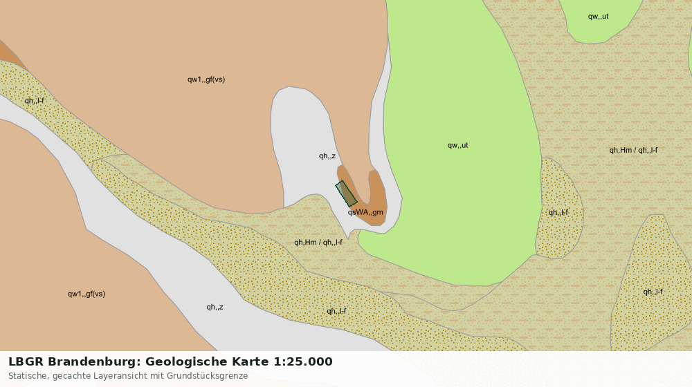 Statische Kartenansicht: LBGR Brandenburg: Geologische Karte 1:25.000