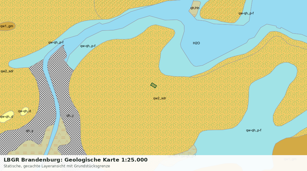 Statische Kartenansicht: LBGR Brandenburg: Geologische Karte 1:25.000