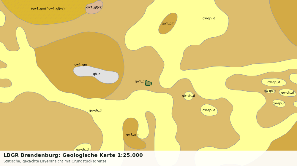 Statische Kartenansicht: LBGR Brandenburg: Geologische Karte 1:25.000