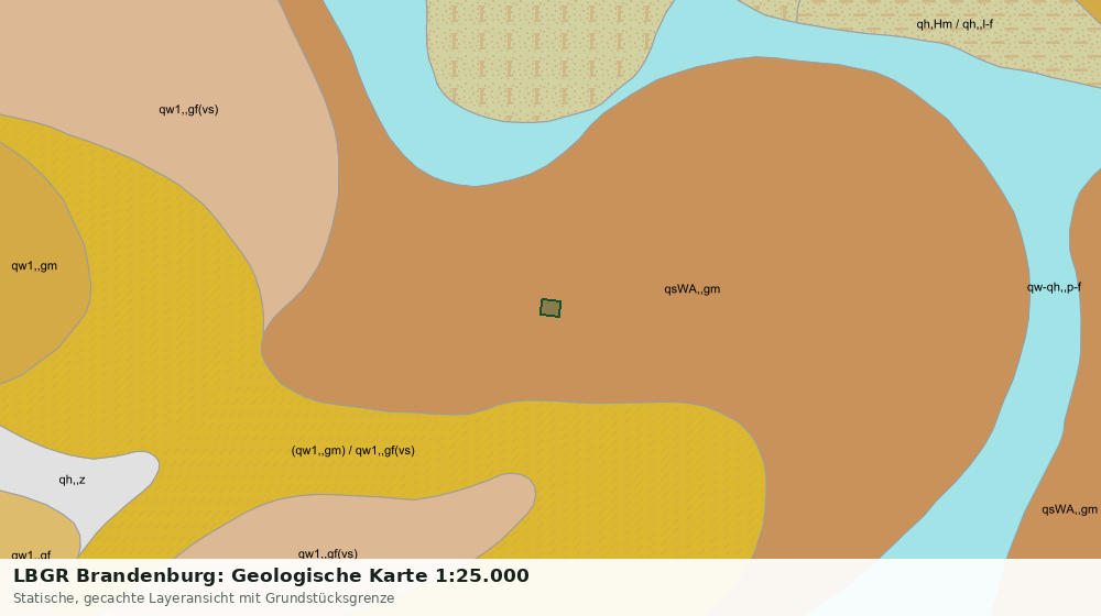 Statische Kartenansicht: LBGR Brandenburg: Geologische Karte 1:25.000