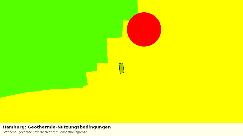 Statische Kartenansicht: Hamburg: Geothermie-Nutzungsbedingungen