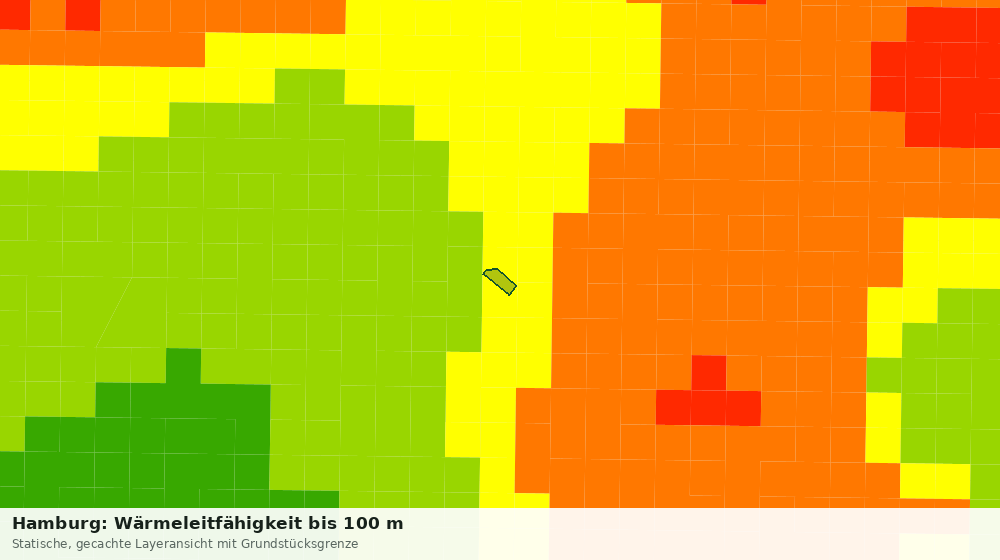 Statische Kartenansicht: Hamburg: Wärmeleitfähigkeit bis 100 m