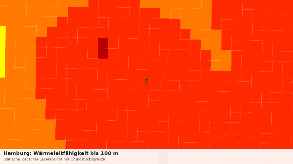 Statische Kartenansicht: Hamburg: Wärmeleitfähigkeit bis 100 m