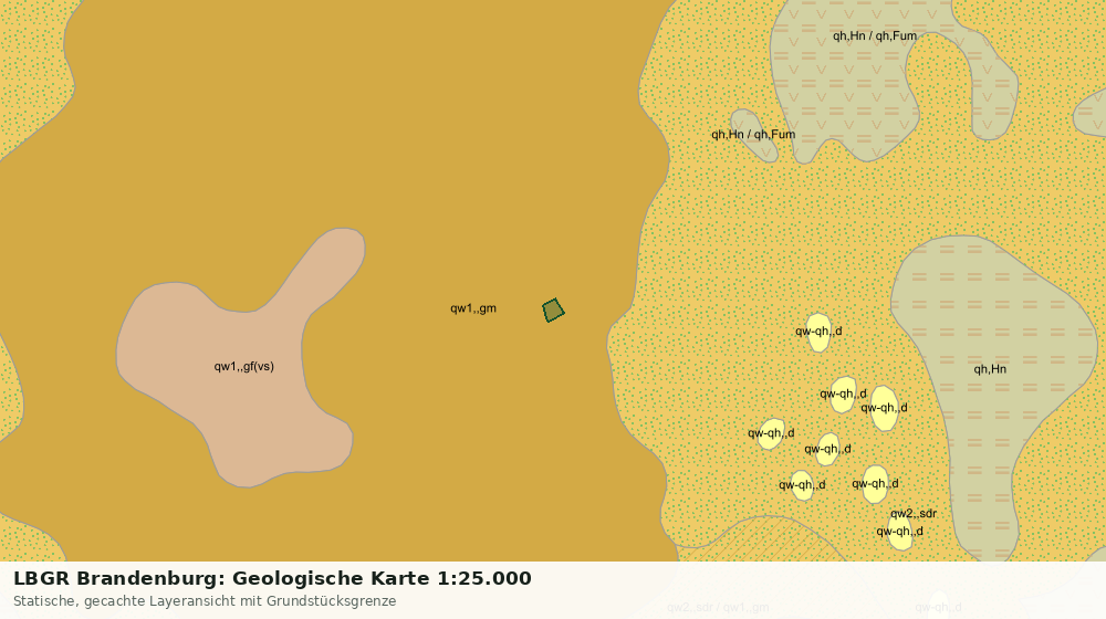 Statische Kartenansicht: LBGR Brandenburg: Geologische Karte 1:25.000