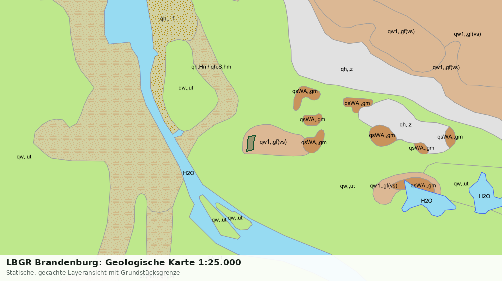 Statische Kartenansicht: LBGR Brandenburg: Geologische Karte 1:25.000
