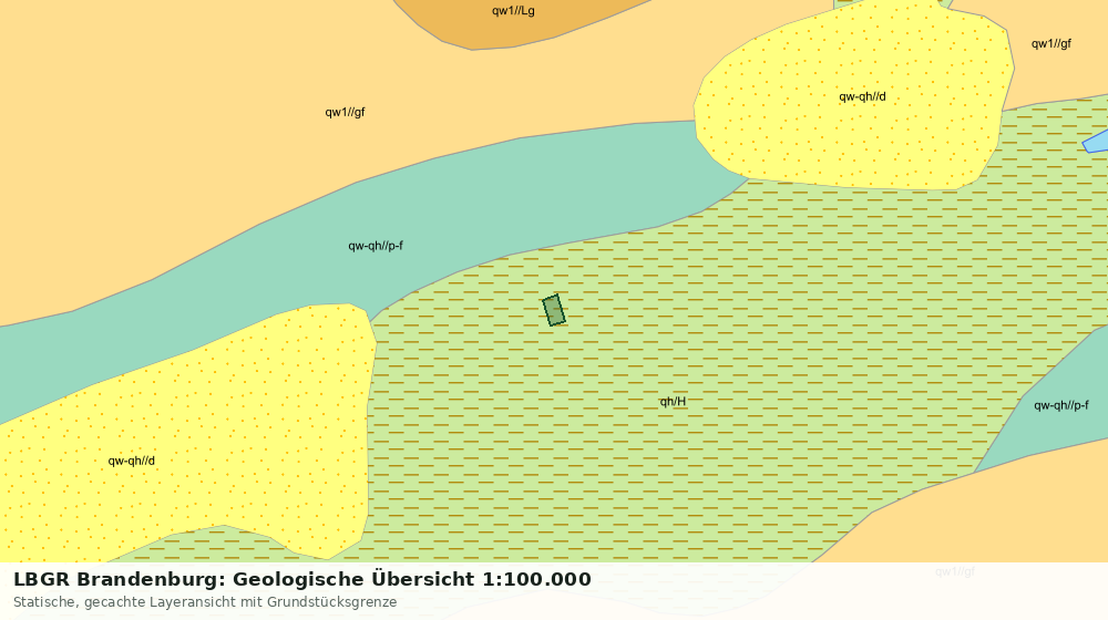 Statische Kartenansicht: LBGR Brandenburg: Geologische Übersicht 1:100.000