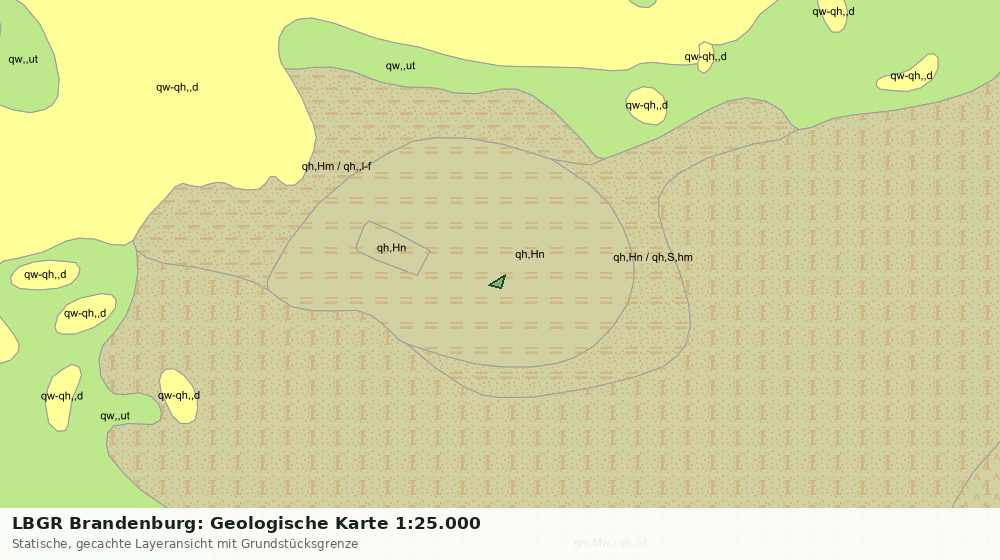 Statische Kartenansicht: LBGR Brandenburg: Geologische Karte 1:25.000