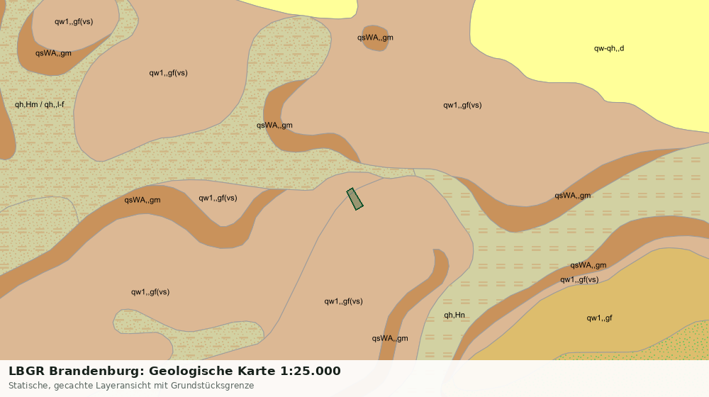 Statische Kartenansicht: LBGR Brandenburg: Geologische Karte 1:25.000