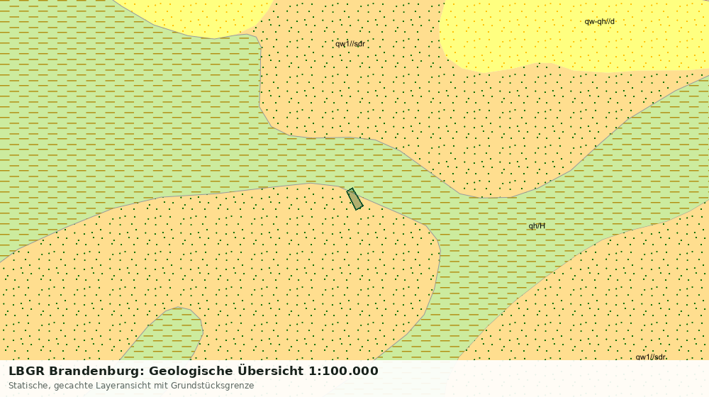 Statische Kartenansicht: LBGR Brandenburg: Geologische Übersicht 1:100.000
