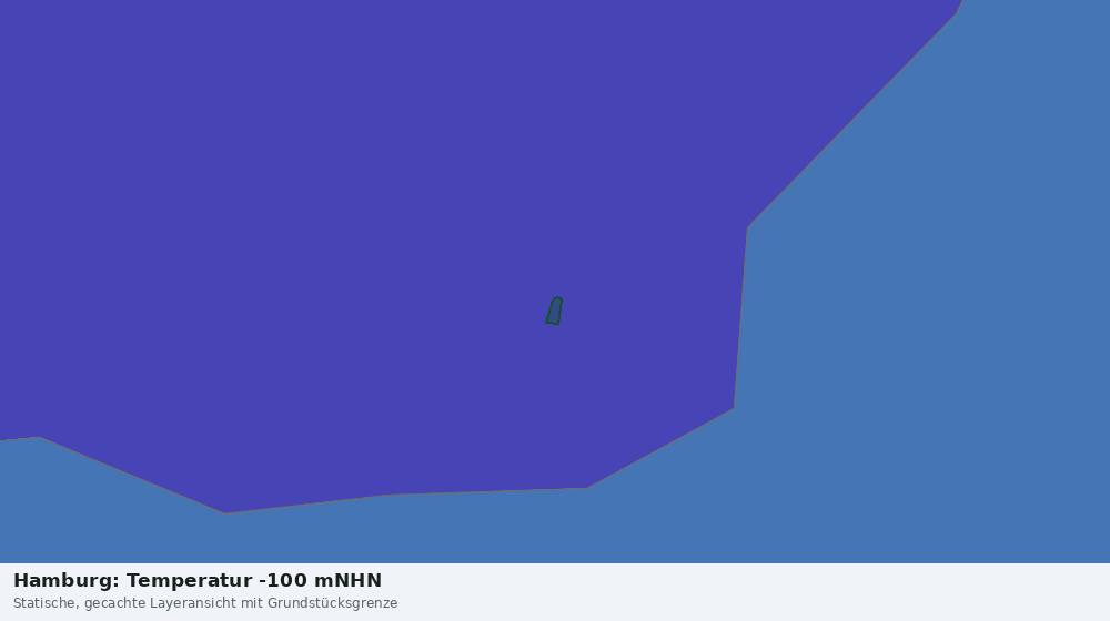 Statische Kartenansicht: Hamburg: Temperatur -100 mNHN