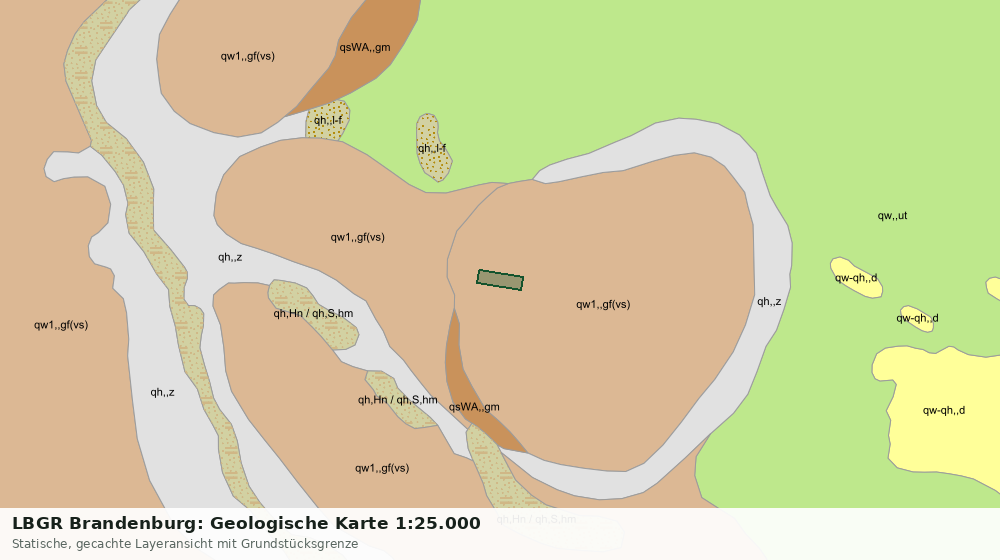 Statische Kartenansicht: LBGR Brandenburg: Geologische Karte 1:25.000