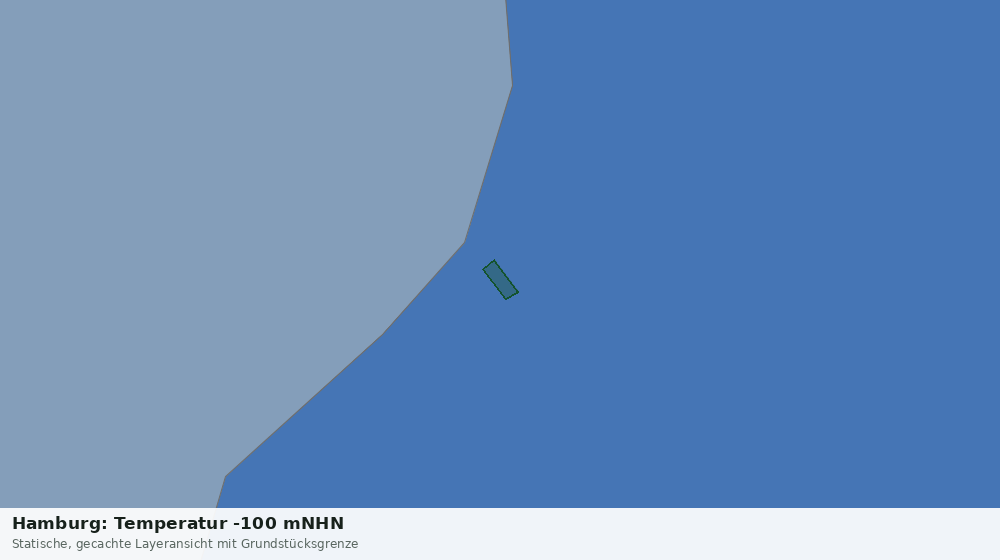 Statische Kartenansicht: Hamburg: Temperatur -100 mNHN