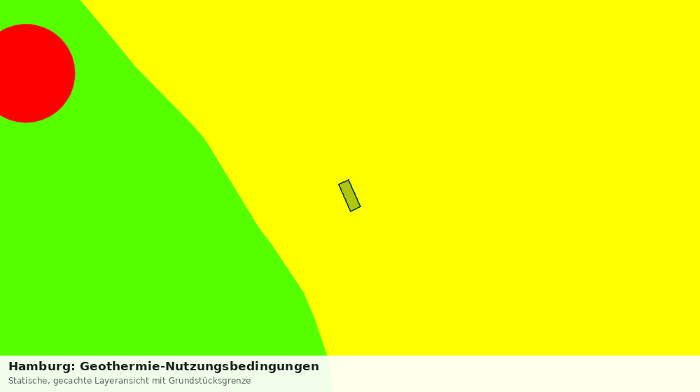Statische Kartenansicht: Hamburg: Geothermie-Nutzungsbedingungen