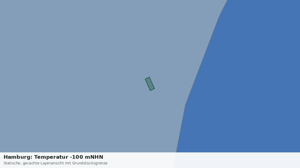 Statische Kartenansicht: Hamburg: Temperatur -100 mNHN
