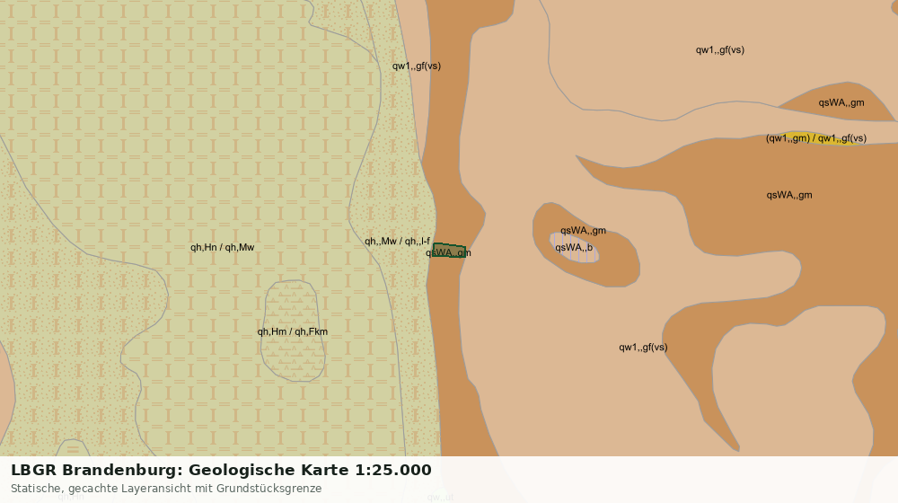 Statische Kartenansicht: LBGR Brandenburg: Geologische Karte 1:25.000