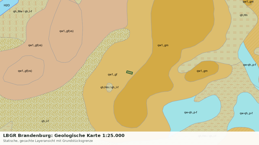 Statische Kartenansicht: LBGR Brandenburg: Geologische Karte 1:25.000