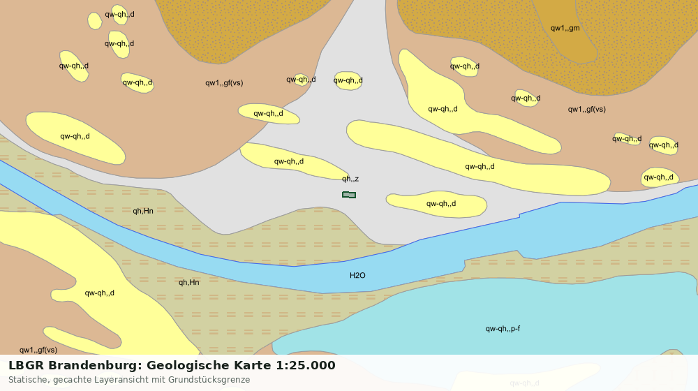 Statische Kartenansicht: LBGR Brandenburg: Geologische Karte 1:25.000