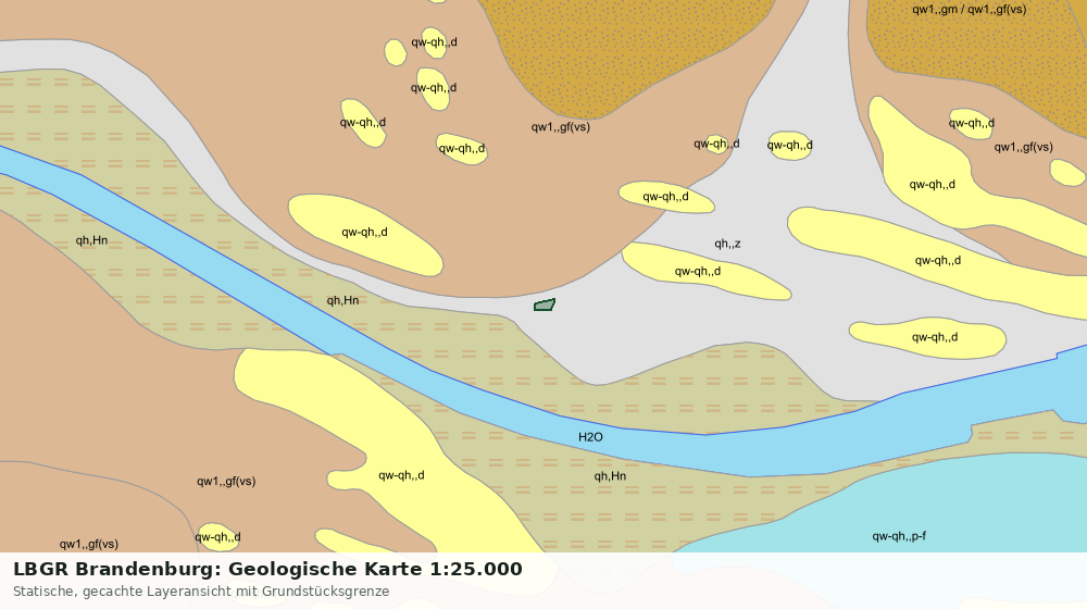 Statische Kartenansicht: LBGR Brandenburg: Geologische Karte 1:25.000