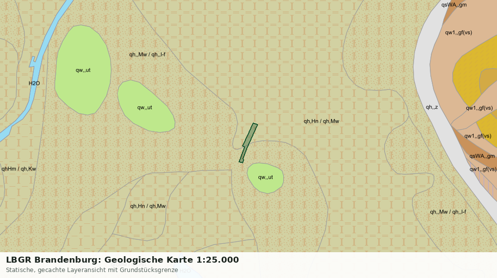 Statische Kartenansicht: LBGR Brandenburg: Geologische Karte 1:25.000