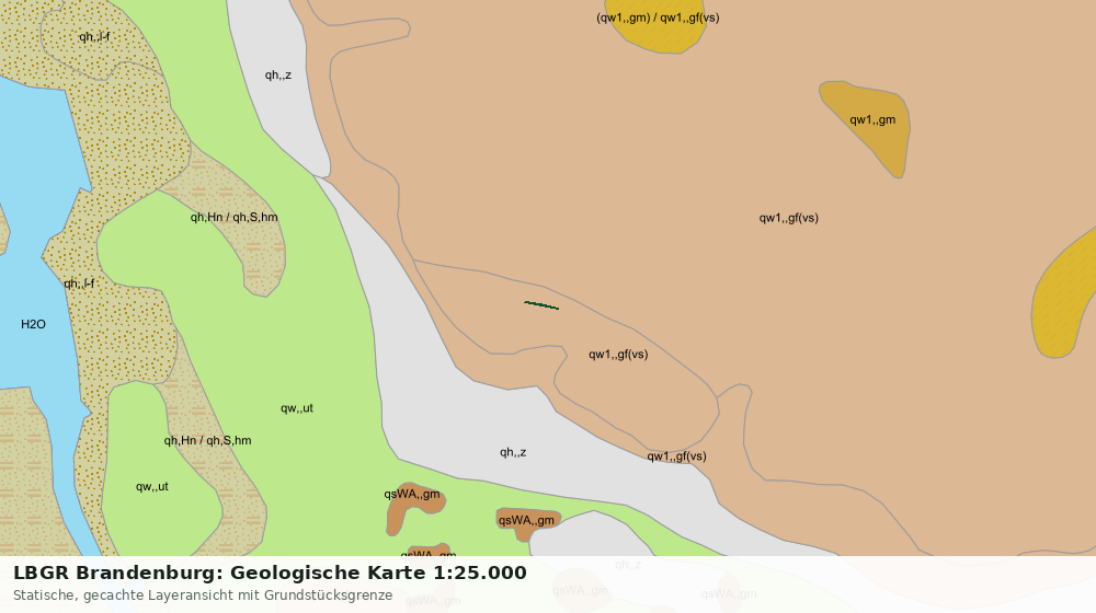 Statische Kartenansicht: LBGR Brandenburg: Geologische Karte 1:25.000