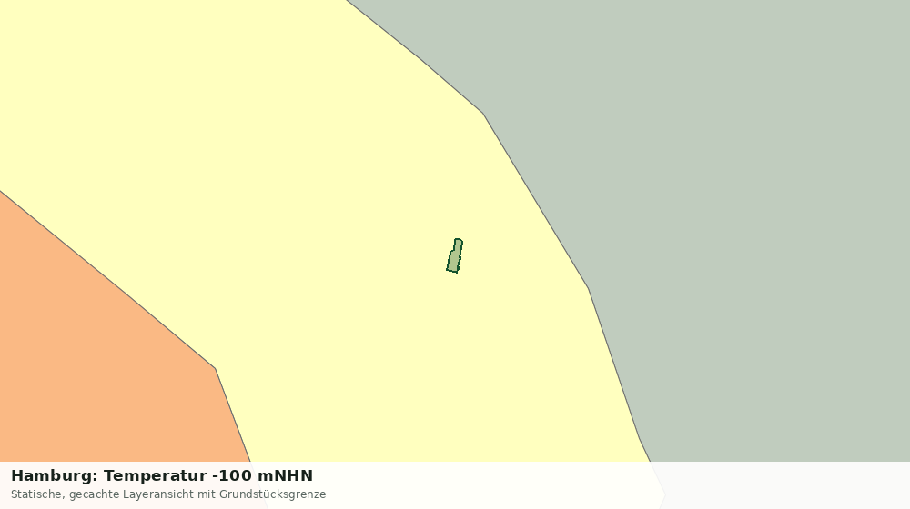 Statische Kartenansicht: Hamburg: Temperatur -100 mNHN