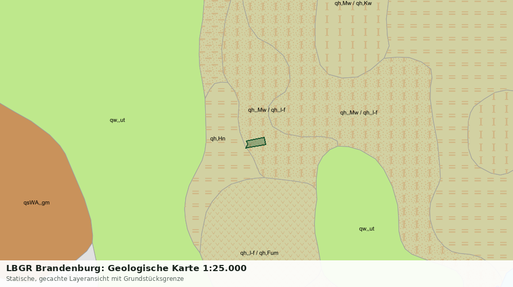 Statische Kartenansicht: LBGR Brandenburg: Geologische Karte 1:25.000