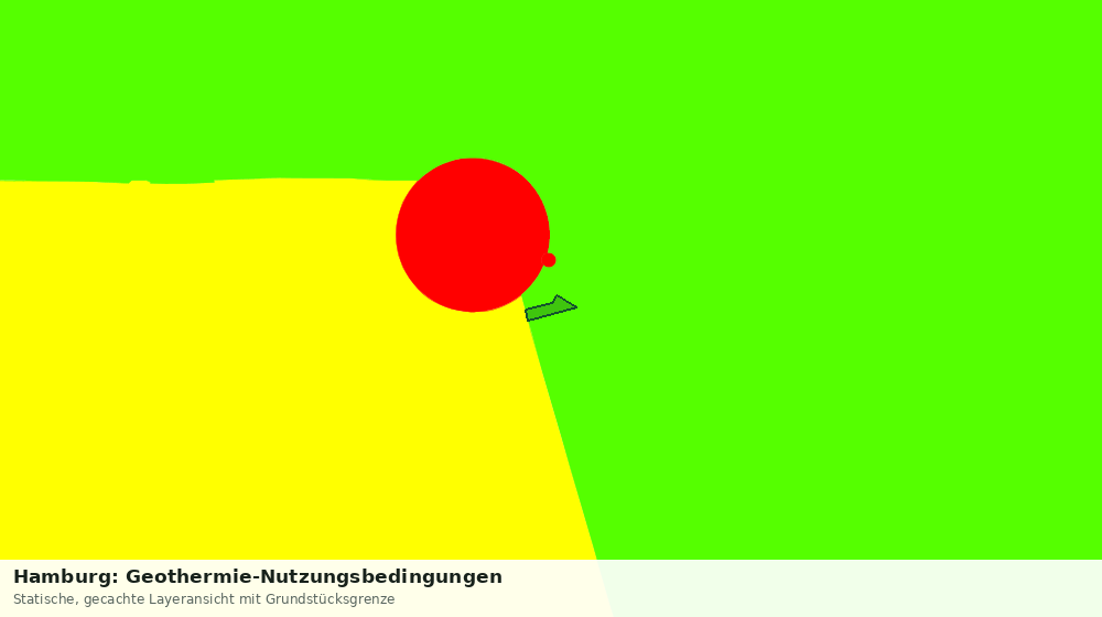 Statische Kartenansicht: Hamburg: Geothermie-Nutzungsbedingungen