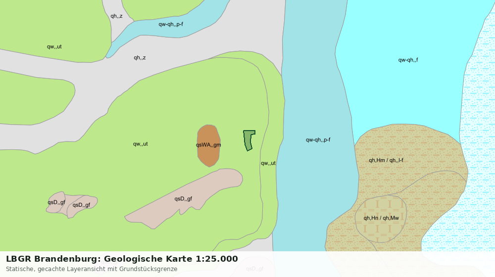 Statische Kartenansicht: LBGR Brandenburg: Geologische Karte 1:25.000