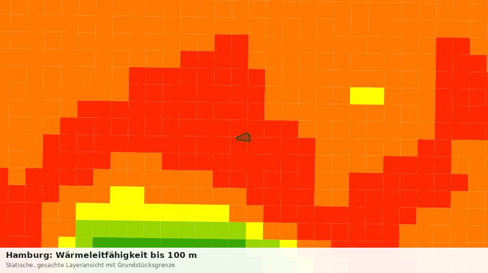 Statische Kartenansicht: Hamburg: Wärmeleitfähigkeit bis 100 m